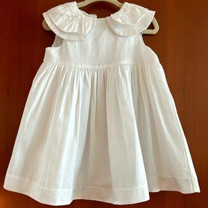 Jacadi Ceremony Collection White Dress w Smocking Detail (Size 18M)